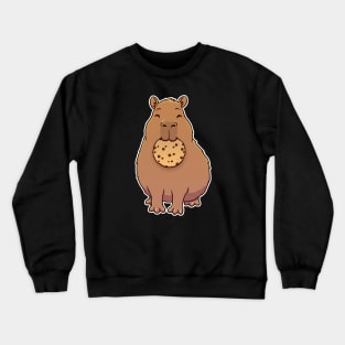 Capybara eating a Cookie Crewneck Sweatshirt